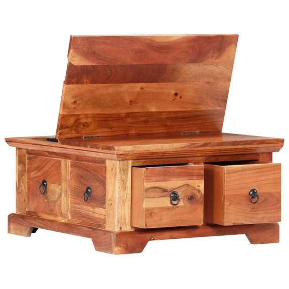 Coffee Table 66x75x35 Cm Solid Acacia Wood