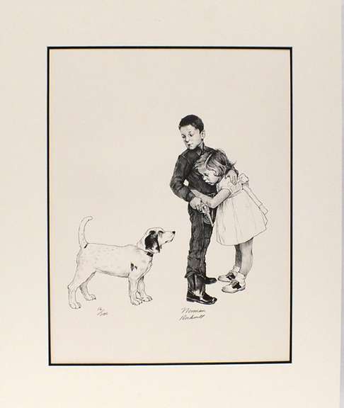 Extremely rare and collectable hand signed Norman Rockwell