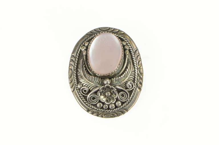 Sterling Silver Native American Florence Tahe Navajo Pendant/Pin