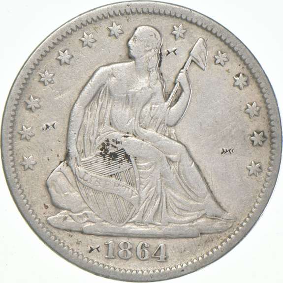 1864-S Seated Liberty Half Dollar