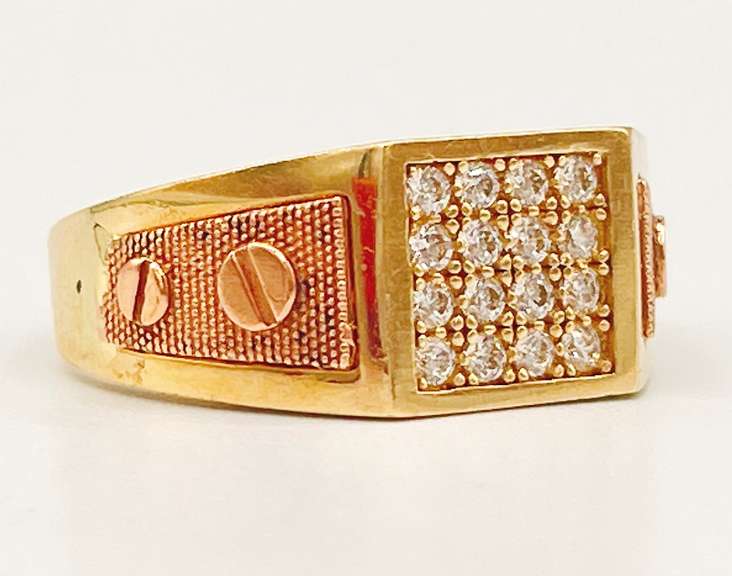 14kt Solid Yellow & Rose Gold Men's Ring