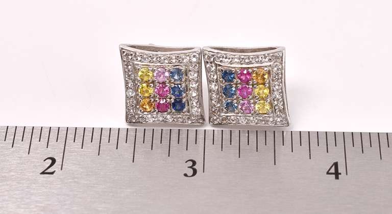 Multi-gem Sterling Earrings