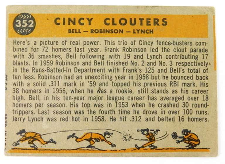 1960 Cincy Clouters, Topps #352