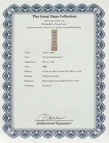 Original rare limited edition Agam. Hand signed by the artist