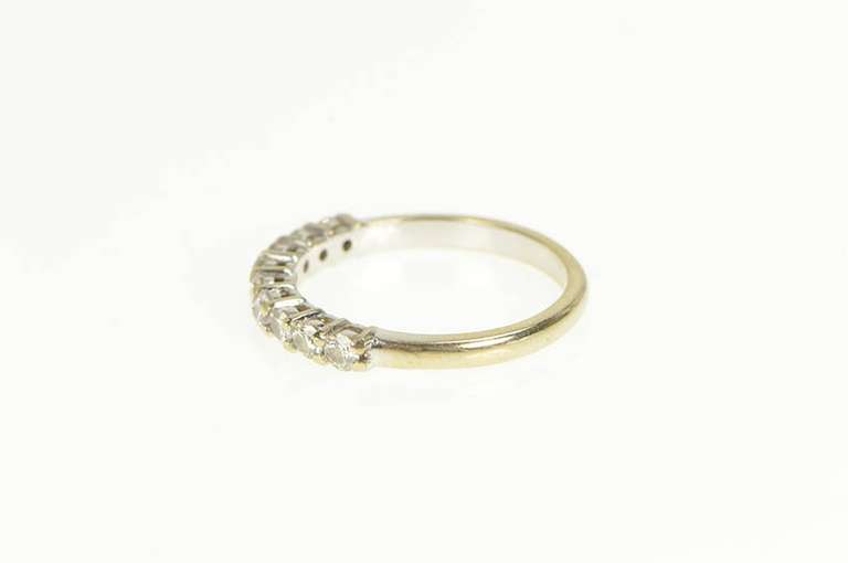 18K White Gold 0.50 Ctw Diamond Classic Wedding Band Ring