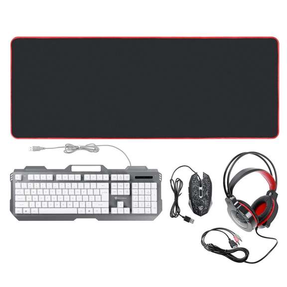 4-in-1 Gaming Kit Set Headset Keyboard Mouse Mouse Pad