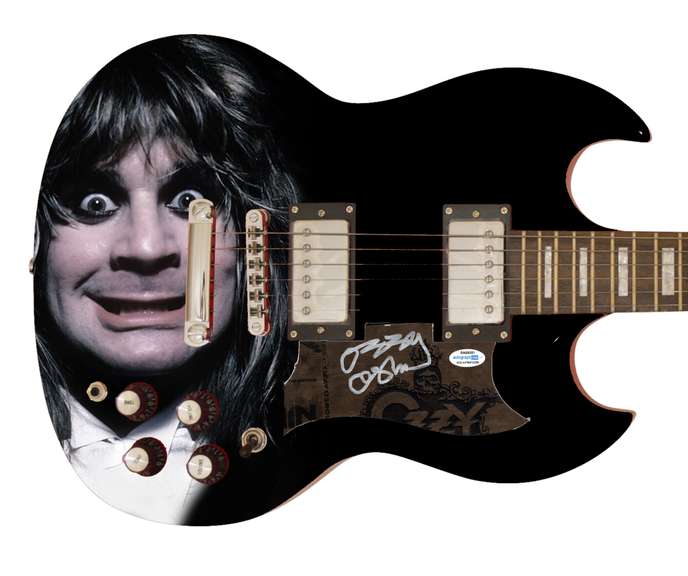 Ozzy Osbourne Autographed Signed Poster Graphics Photo Guitar ACOA
