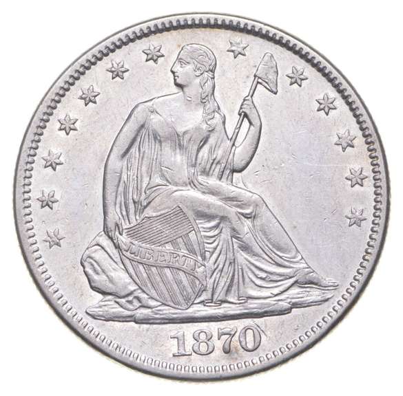 1870 Seated Liberty Half Dollar
