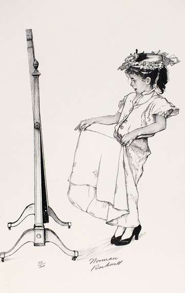 Extremely rare and collectable hand signed Norman Rockwell