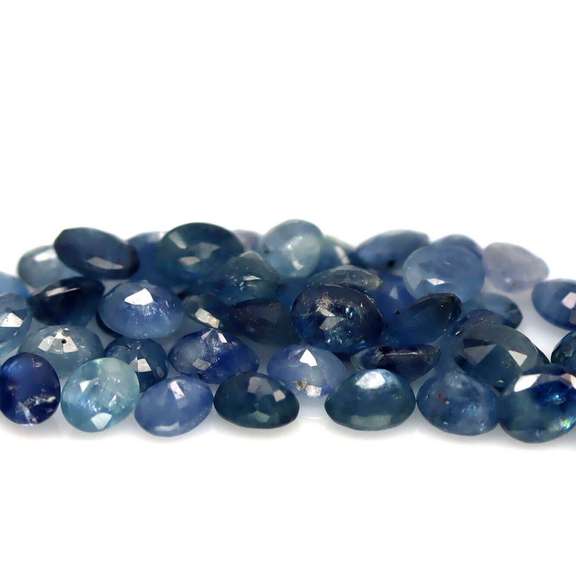 Natural 7.90ct rich blue Sapphire set