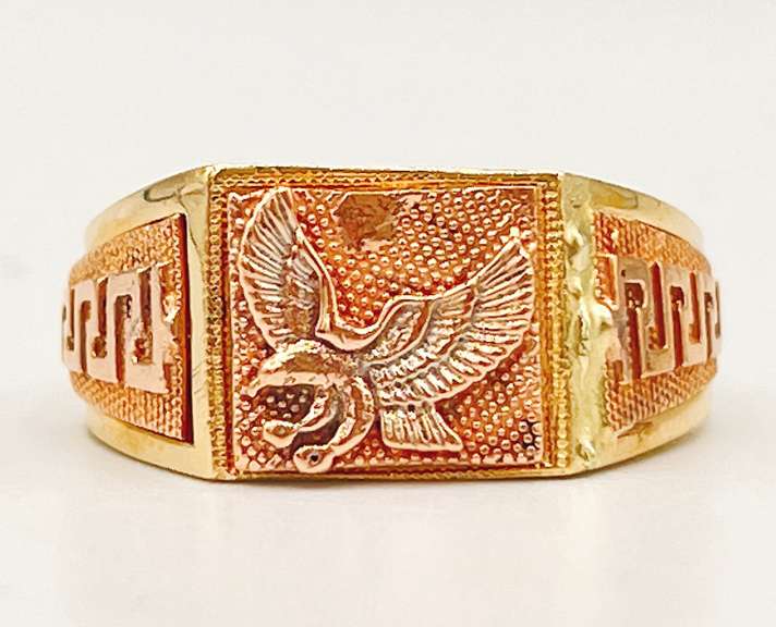 14kt Solid Yellow & Rose Gold Men's Ring