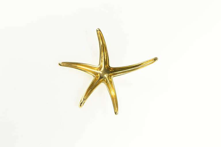 18K Yellow Gold Tiffany & Co. Elsa Peretti Starfish Designer Pendant