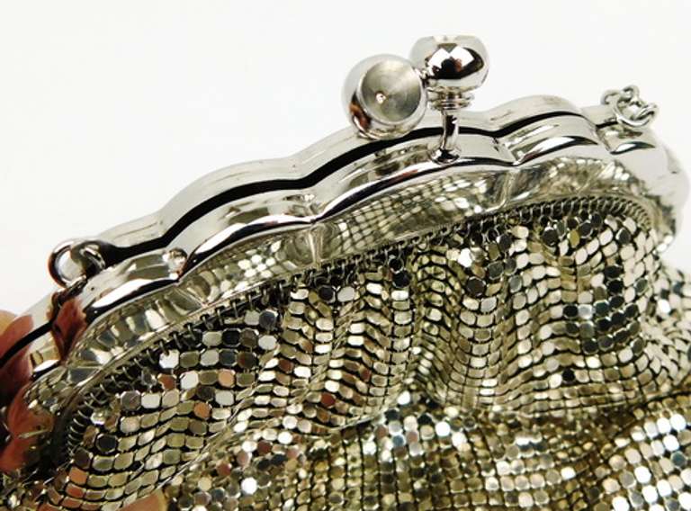 Vintage Silver Metal Mesh Purse