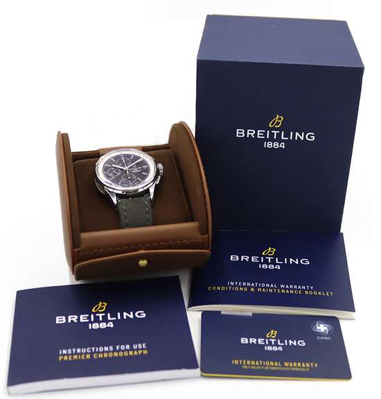 Breitling Premier Chronograph A13315, 42mm, Steel W/ Box & Papers