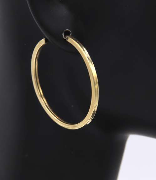 Amazing Yellow Gold Hoop Earrings