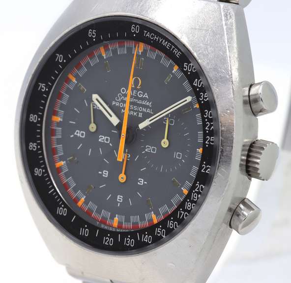Omega Speedmaster Mark II, 42mm, Orange Hand Automatic, Stainless Steel