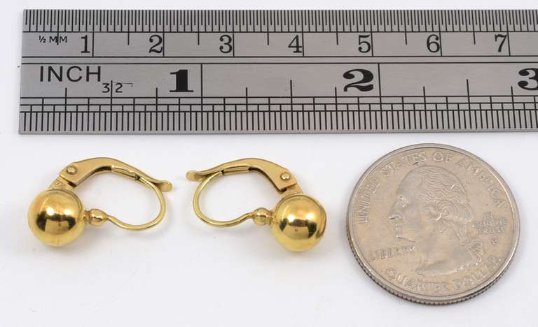 Lever Back 14k Ball Earrings