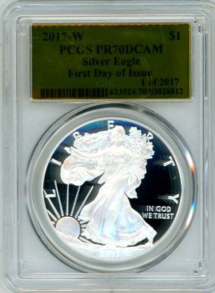 2017-W Proof American Silver Eagle in PCGS PR70DCAM First Strike