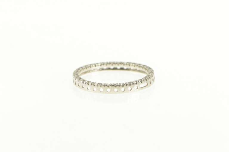 14K White Gold 0.50 Ctw Classic Round Circle Statement Pendant