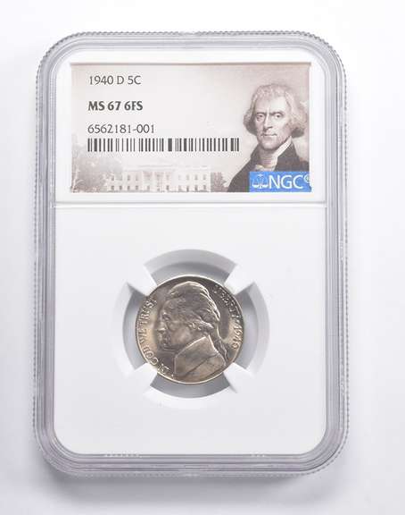 MS67 6FS 1940-D Jefferson Nickel NGC
