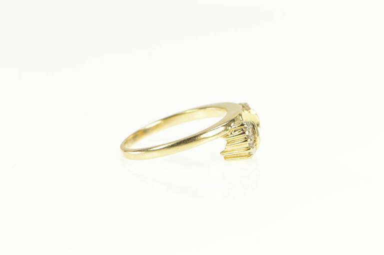 14K Yellow Gold 0.35 Ctw Baguette Diamond Wedding Band Ring