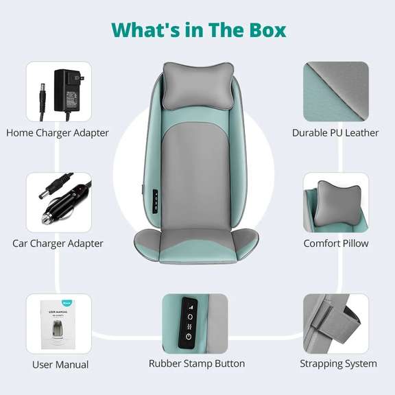 Neck And Back Massage Cushion Portable With Kneading