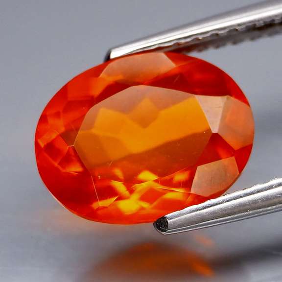 Rich blood orange 1.54ct Mexican Fire Opal