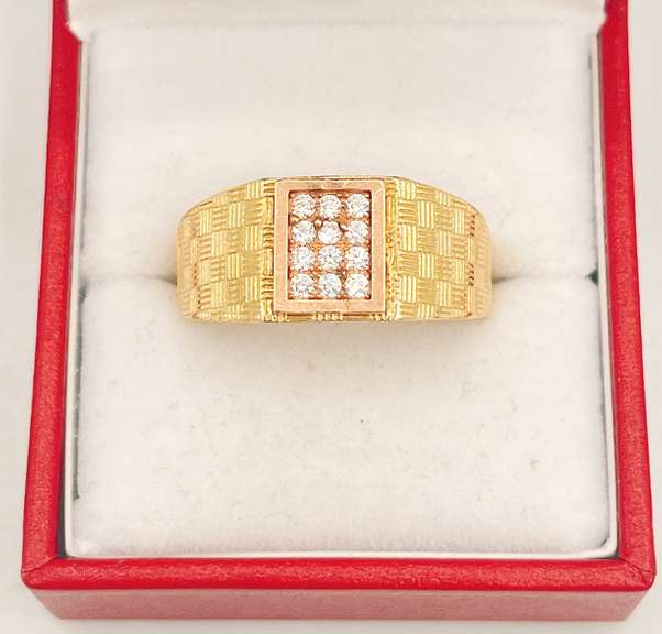 14kt Solid Yellow Gold Men's Designer Style Ring