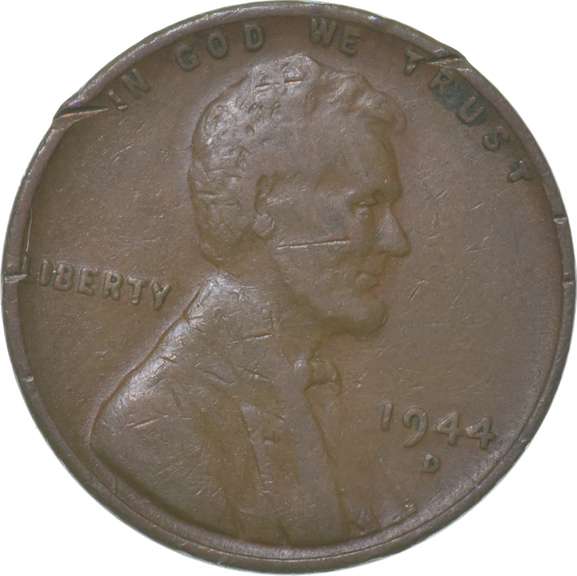 1944-D Lincoln Wheat Cent D/S Error