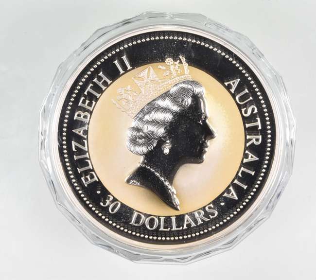 1994 Australia 30 Dollars - Kookaburra - 1 Kilo .999 Fine Silver