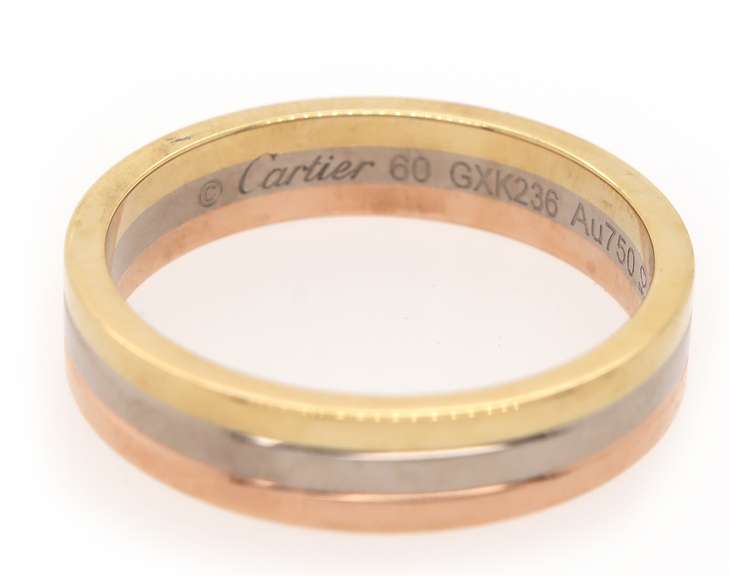 Cartier Vendome Louis Wedding Band Ring in 18K W/Box and Bag