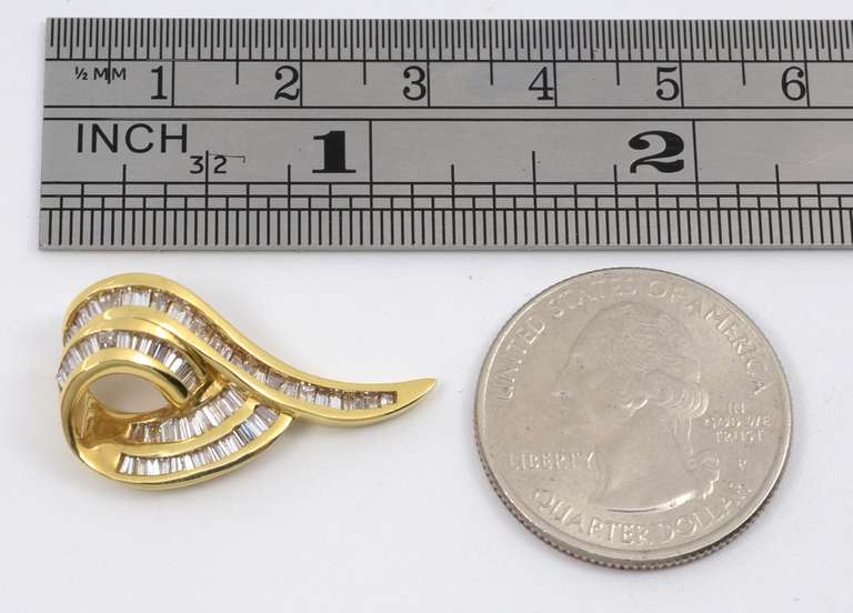 Sparkling Channel Set Baguette Pendant