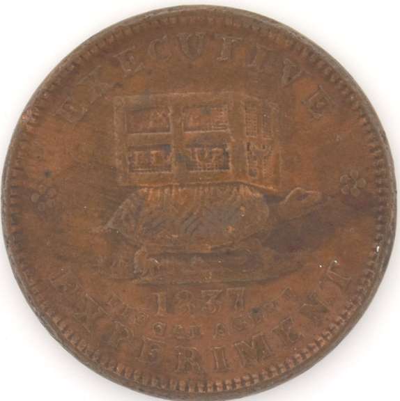 1837 Jackass Turtle Hard Times Token HT-33 R-1
