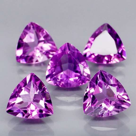 Glittering 5.11ct 7x7mm real Bolivian Amethyst set