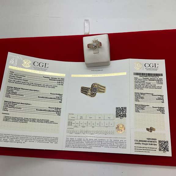 CERTIFIED BRAND NEW 14K GOLD AND DIAMOND RING