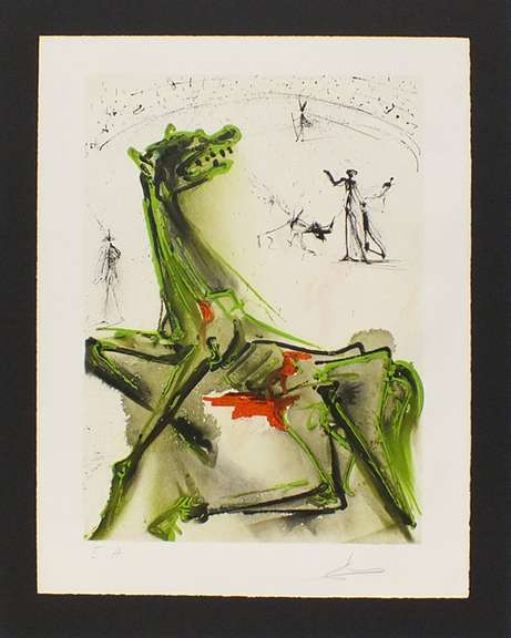 Original hand signed Dali embossed lithograph