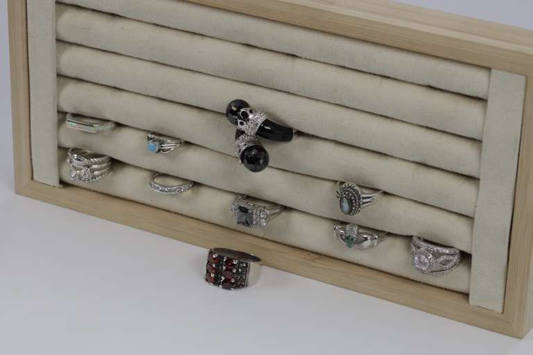 Sterling Silver Curated Ring Assortment Various Sizes & Styles (10 Ring Lot)