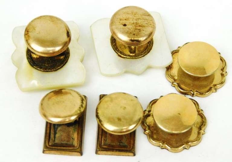 3 Pairs of Antique Gold Filled Cuff Links