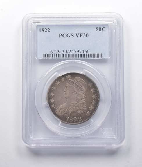 VF30 1822 Capped Bust Half Dollar PCGS