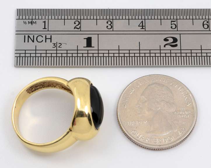 Fashionable Bezel Set Black Onyx Ring