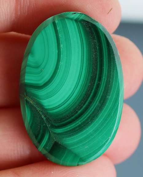 Excellent 69.47ct banded Malachite cabochon