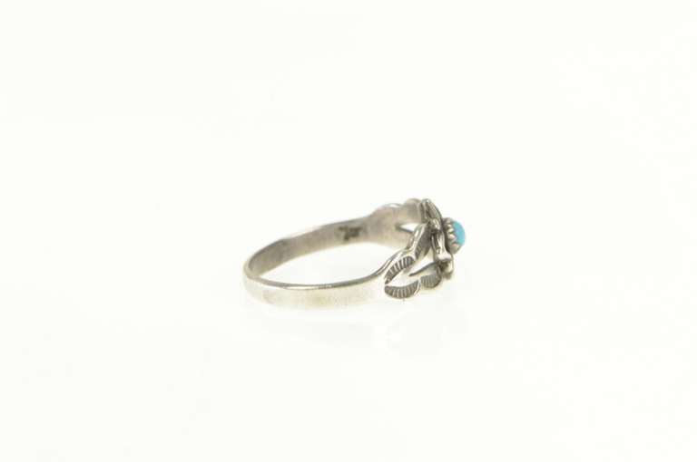 Sterling Silver Native American Turquoise Baby Child's Ring