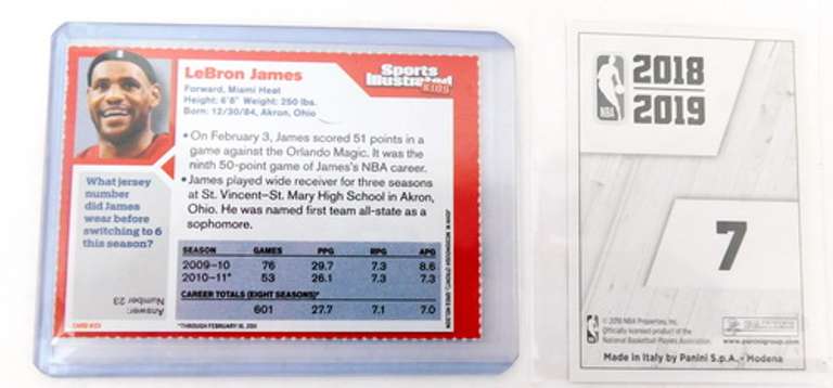 2 LeBron James Basketball Cards