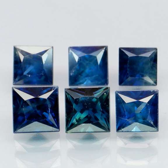 Heated only 2.12ct blue Sapphire set with multiple hues
