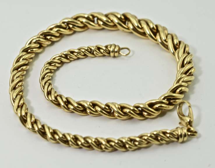Elegant Heavy 14K Tapered Necklace
