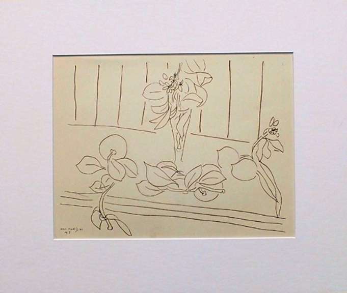 Rare H. Matisse original offset lithograph, 1943