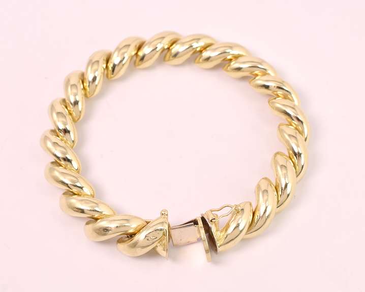 Sensational San Marco Gold Bracelet in 14K Yellow Gold