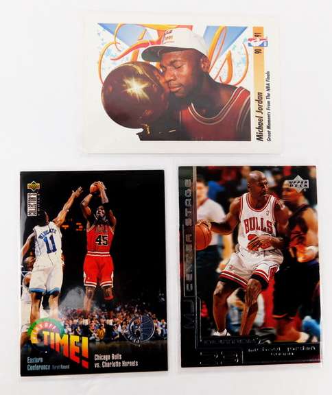 3 Michael Jordan Basketball Cards