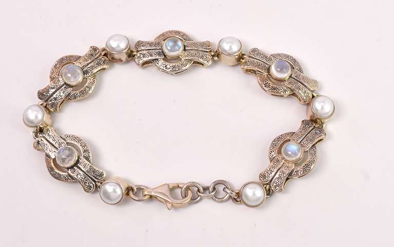 Multi-gem Sterling Silver Bracelet