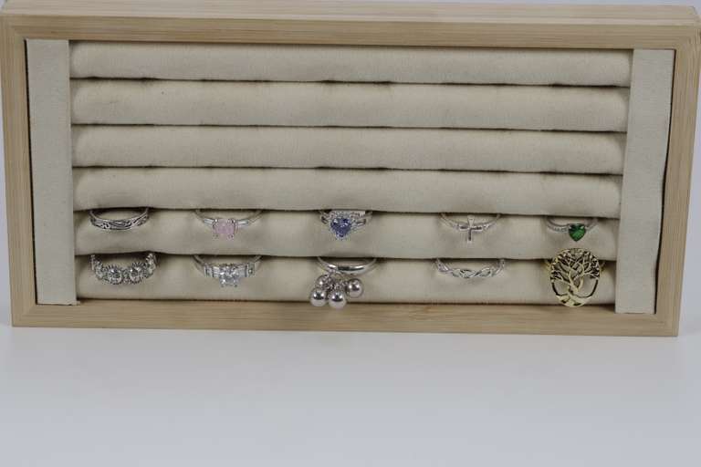 Sterling Silver Curated Ring Assortment Various Sizes & Styles (10 Ring Lot)